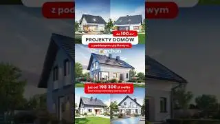 DOMY Z PODDASZEM UŻYTKOWYM do 100 m&sup2; ekonomiczne w budowie! ARCHON+