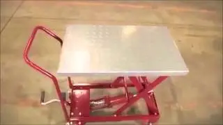 HandTrucksRUs.com - Industrial Hydraulic Table Cart &mdash; 500-lb. Capacity