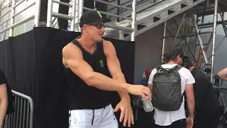 ROB GRONKOWSKI DANCING AT SUPERCROSS
