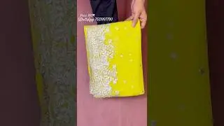 Meesho Embroidery work Designer Organza saree unboxing #meesho #saree #meeshosaree #shorts