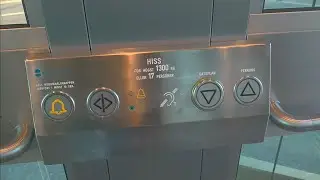 Sweden, Stockholm, Bromma Blocks Tram Stop, Hissgruppen AB elevator - going down