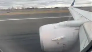 Wing view - United Airlines 737 Takeoff From Newark Airport