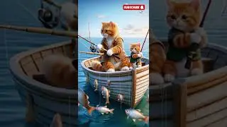 Adorable Cats Fishing Adventure | Cute Animal Animation