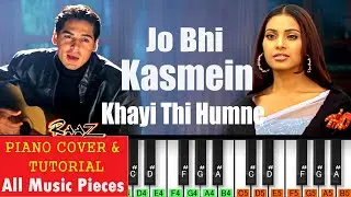 Jo Bhi Kasmein Piano Tutorial | Raaz (2002) | Hindi Piano Notation | Bollywood Piano Tutorial