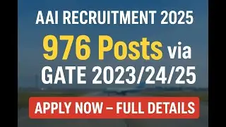 Apply through GATE 2023 / 2024 / 2025 | AAI Junior Executive Recruitment 2025 | CIVIL