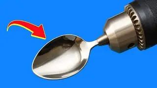 🥄 Вставьте ложку в дрель &mdash; гениальный лайфхак, который нужен каждому дому, но никто не использует! 😱