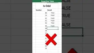 Adv. Excel Trick - How to find Odd number with formula