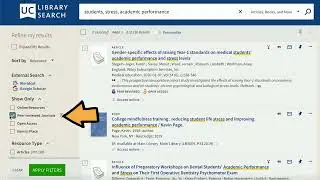 Identifying Peer Review Article using UC Library Search