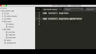 In 4 minutes - Express, node.js with handlebars