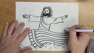 Jesus Calms The Storm - Draw Along