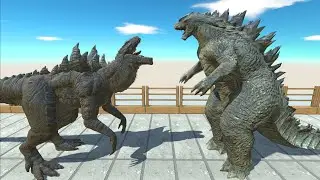 PYRAMID DEATH RUN | Godzilla 2014 Attack Zilla - Animal Revolt Battle Simulator