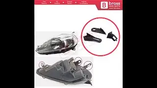BHL589-1 Left Side Headlight Repair Bracket Tab Set for Fiat Abarth Grande Punto MK3 199 2005-2013