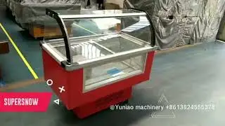 Gelato Ice cream display freezer/ ice popsicle refrigerator display fridge 10/12 pans