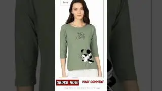 Beutiful women's round neck knee sleeve slim fit t-shirt|fashion|Premium|green ,red #viral #shorts