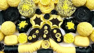 ASMR SOAP 💛🖤 Crushing soap boxes 💛 Cutting soap cubes 🖤 Soap balls 💛 Oddly satisfying video 🖤