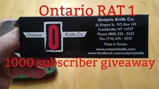Ontario RAT 1 pocket knife 1000 subscriber giveaway.