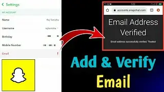 How To Add And Verify Email On Snapchat / TAMIL REK