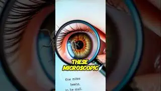 Surprising Fact: Humans Have Tiny Mites Living in Their Eyelashes! #facts #shorts