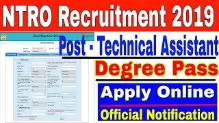 NTRO Technical Assistant Vacancy 2019, Apply Online,