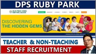 DPS RUBY PARK  II TEACHER RECRUITMENT 2025 II PRIVATE SCHOOL JOB  II PGT II TGT II PRT II PPRT