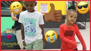 FIRST TIME AT A TRAMPOLINE PARK!!! | CHAMP and ACE