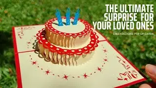 🎂Lively Birthday Cake Pop-Up Card 🥰Beautiful 3D Happy Birthday Cake Greeting Card - Unique 3D Card
