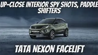 Tata Nexon Facelift: Up-Close Interior Spy Shots, Paddle Shifters