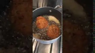 Black Pudding Scotch Eggs Deep Frying
