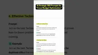 15 Strategic SEO Prompts for Crawl Budget Optimization