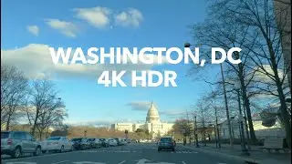 Driving Downtown - Washington DC 4K HDR - USA