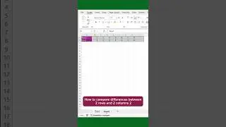 How to compare differences between two rows and two columns in Excel 