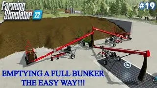 Emptying a FULL Silage Bunker the easy way - Using Belt System - FS 22 Timelapse