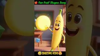 🍎 FUN FRUIT SHAPES SONG | CUTE LEARNING FOR KIDS #ZooZing Kids #shorts