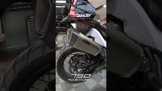 KTM 790 adventure con Escape largo inoxidable punta carbono EX132 #exhaust #escape #ktm790adventure