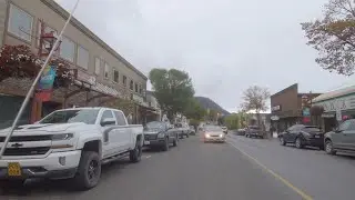 Driving to Williams Lake, BC, Canada. City - Cariboo Region of British Columbia.