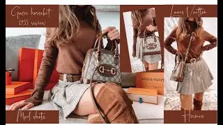 Gucci Horsebit 1955. Обзор сумки с верхней ручкой и современные снимки / Louis Vuitton, обувь Hermes и Vivia.