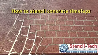 Stamp and stencil concrete low maintenance driveway and patio system !@stencil-techpatternconcrete