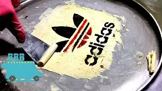 ASMR Adidas Ice Cream Rolls | How to design Adidas Logo on Ice Cream | Creative Logo Art on Food