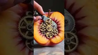 cutting Glass fruit peach 🍑 ASMR #asmrsounds #relaxing #trendingshorts