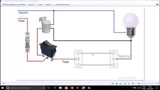 377  SENSOR DE PRESENÇA INSTALADO COM CHAVE 3 POSIÇÕES + INTERRUPTORES  PARALELOS