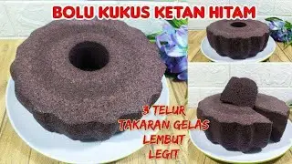BOLU KUKUS KETAN HITAM || lembut dan legit || takaran gelas