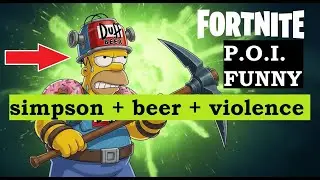 🎮🍺 First Look: The Simpsons Take Over Fortnite (with BEER!) 😂🍩 #simpsons #fortnite #fortniteclips
