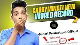 @CarryMinati New World Record 🔥 | सिर्फ 1 Video ओर 1 Lakh Subscribers Complete 🤩