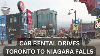 Toronto to Niagara Falls Drive - New Diamond Interchange - Outlet Collection - Rental Car Drives