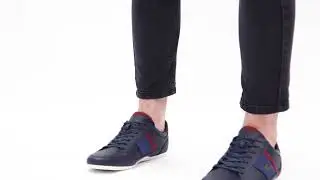 | Shuperb&trade; Lacoste CHAYMON 120 4 Mens Trainers Navy/Dark Red