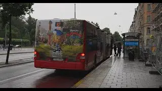Sweden, Stockholm, bus 67 ride from Odenplan to &Ouml;stra station