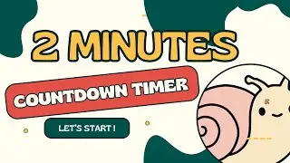 SNAIL COUNTDOWN ! 2:00 🐌 Snail timer from 2 minutes to zero in minutes and seconds / 120