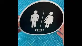 Round Toilet Restroom Sign Sticker Available In Various Designs Malaysia Premium Sticker