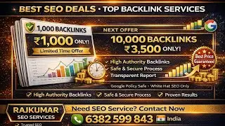 10,000 High Quality Backlinks for ₹3500 | Real SEO Results Explained Tamil Rajkumar SEO service ✅
