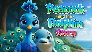 When Peacock Meets With The Dolphin 🦚🐬 | Beautiful Animal Friendship Story #kids #trending #ai #flow